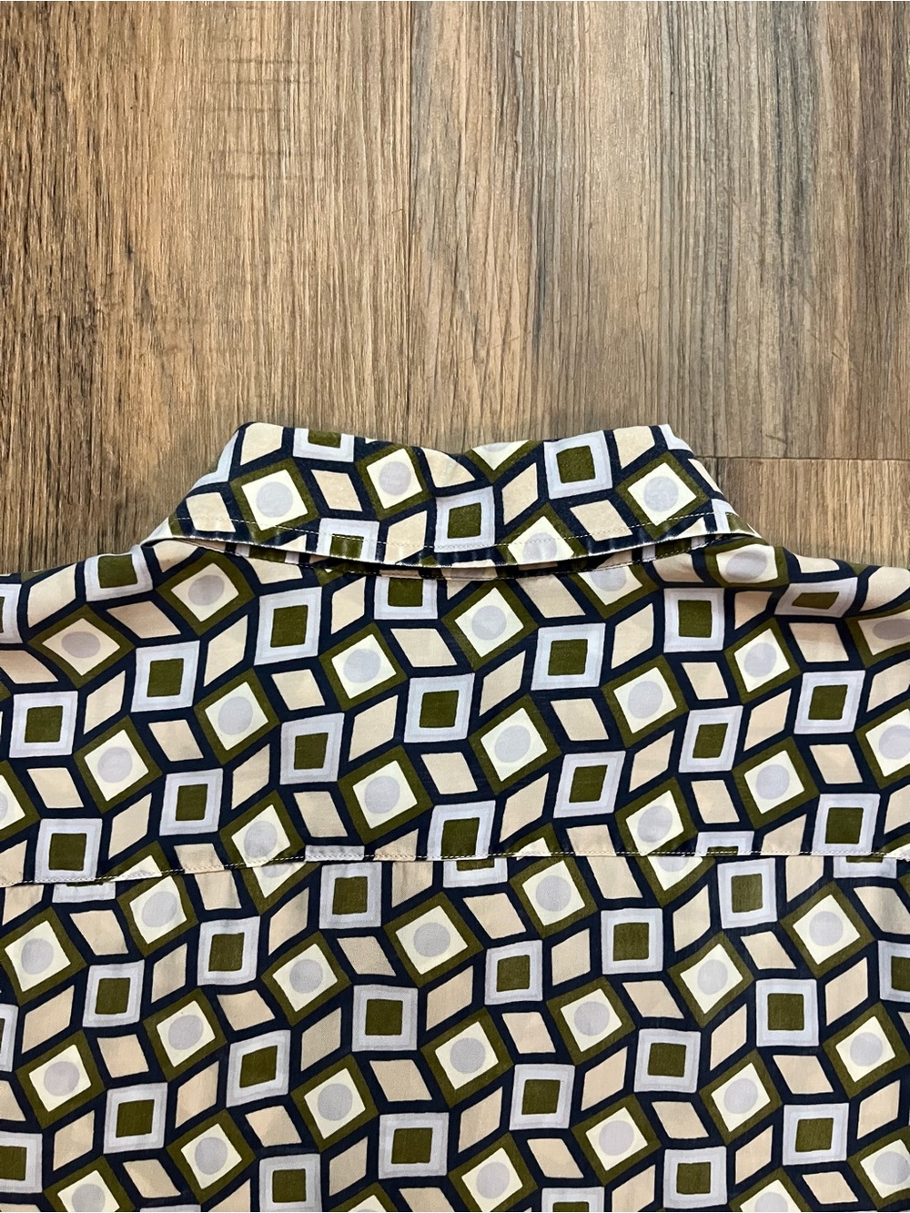 VTG Solemare Maus & Hoffman Geometric Shirt Men’s Sz XL “Vegan Silk” Multicolor - Picture 9 of 15